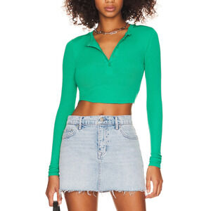 Lovers And Friends 'Henry' Green Rayon Top Size S